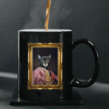 Personalized Dog Gift Idea - Royal Dog's Portrait 12 For Dog Lovers - Black Mug